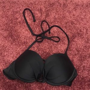 black bathing suit top